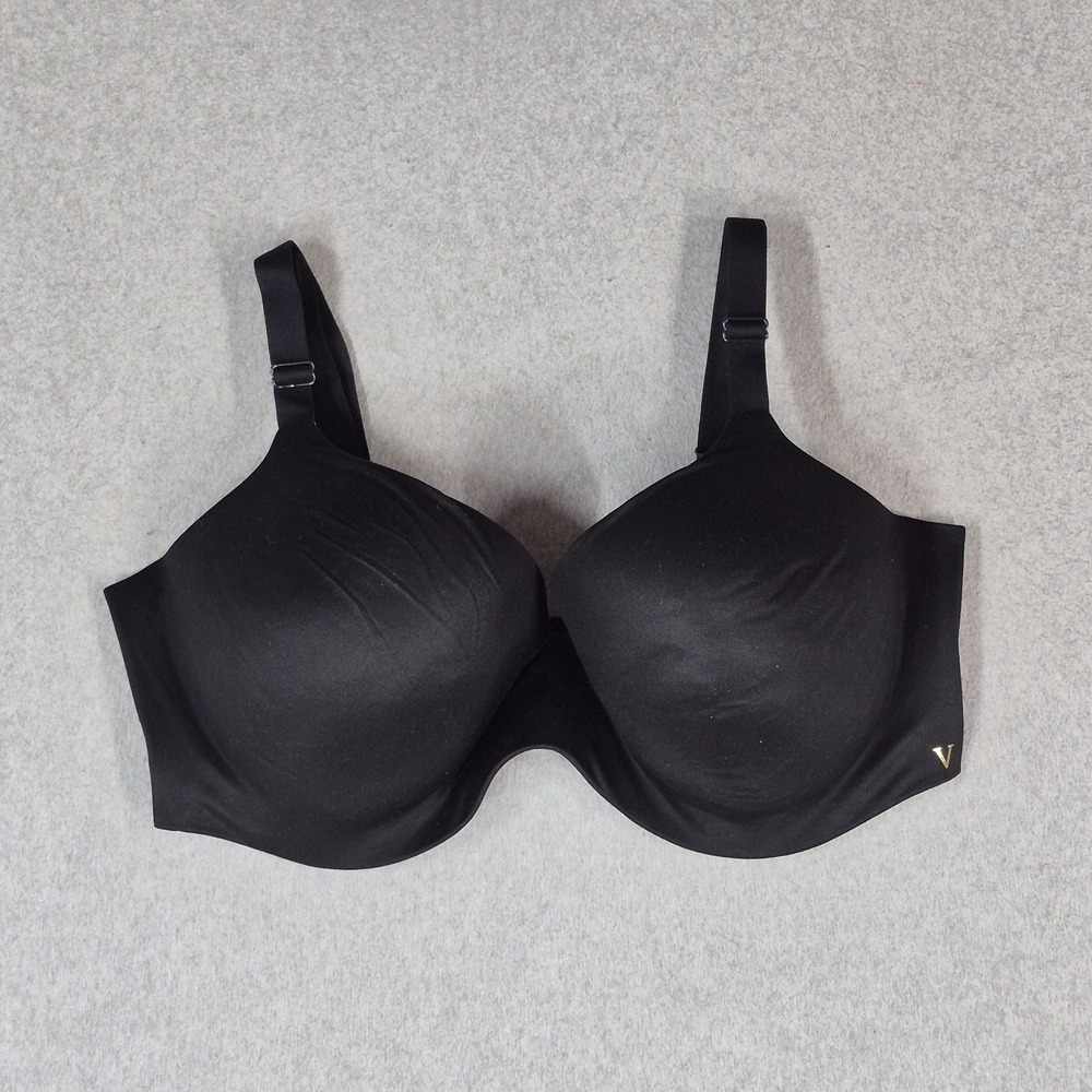 Victoria's Secret Women Bra 38DDD Black Perfect Shape Wireless Lightly Lined